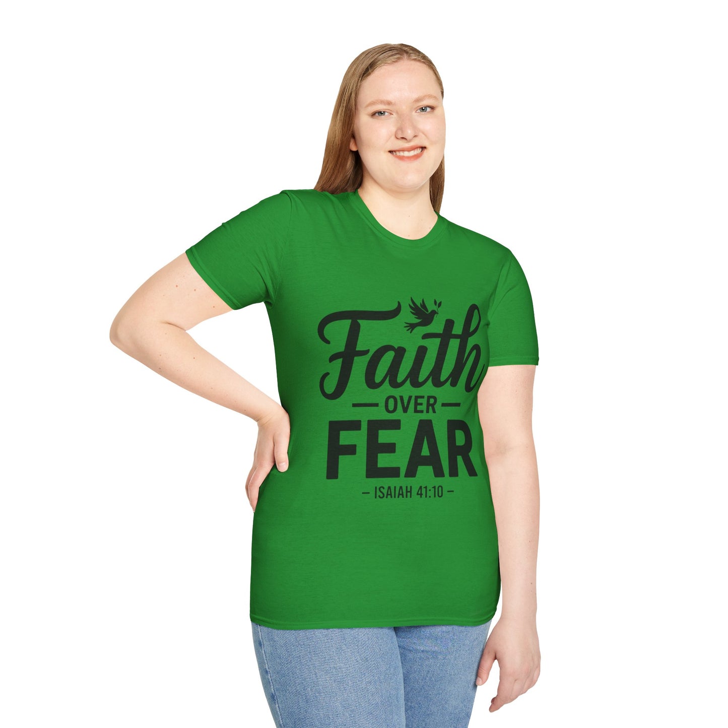 Faith Over Fear T-Shirt — Isaiah 41:10 Christian Inspirational Tee