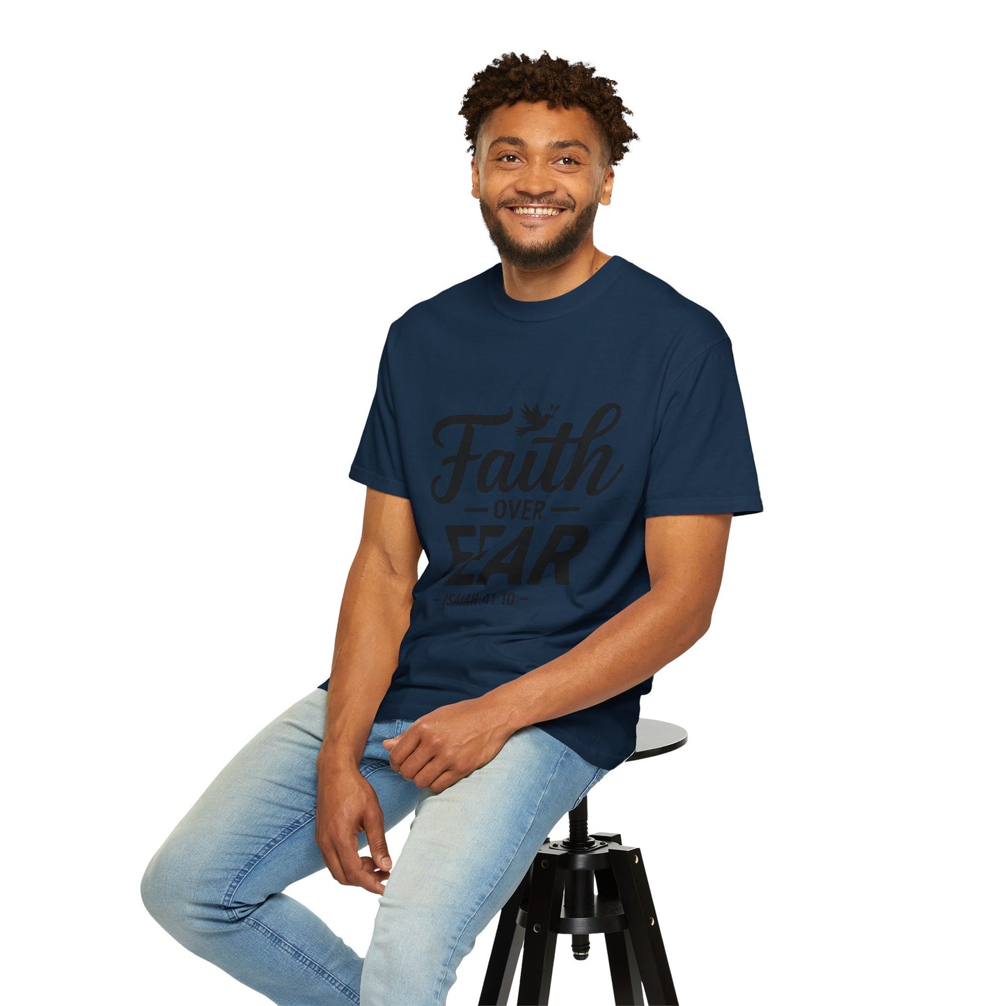 Faith Over Fear T-Shirt — Isaiah 41:10 Inspirational Christian Tee
