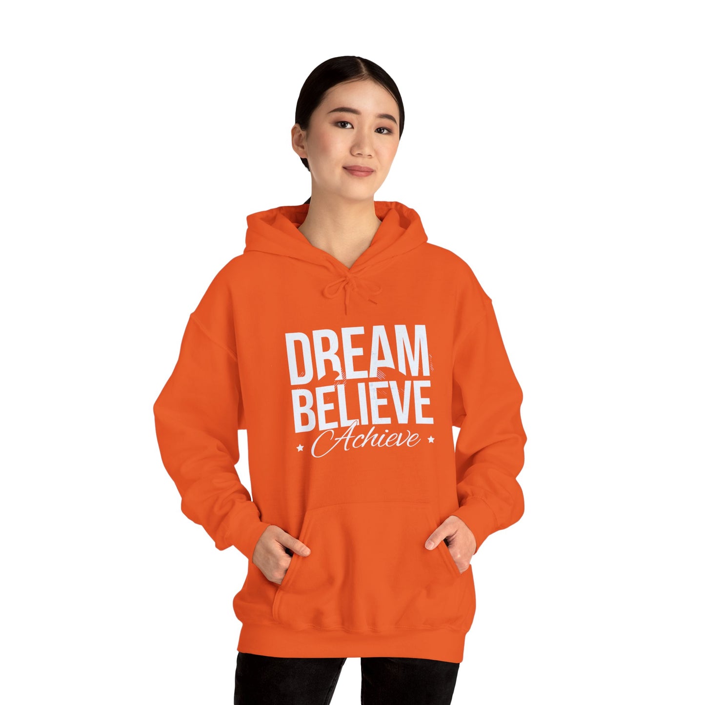 Dream Believe Achieve Hoodie — Motivational Pullover for Goal-Getters