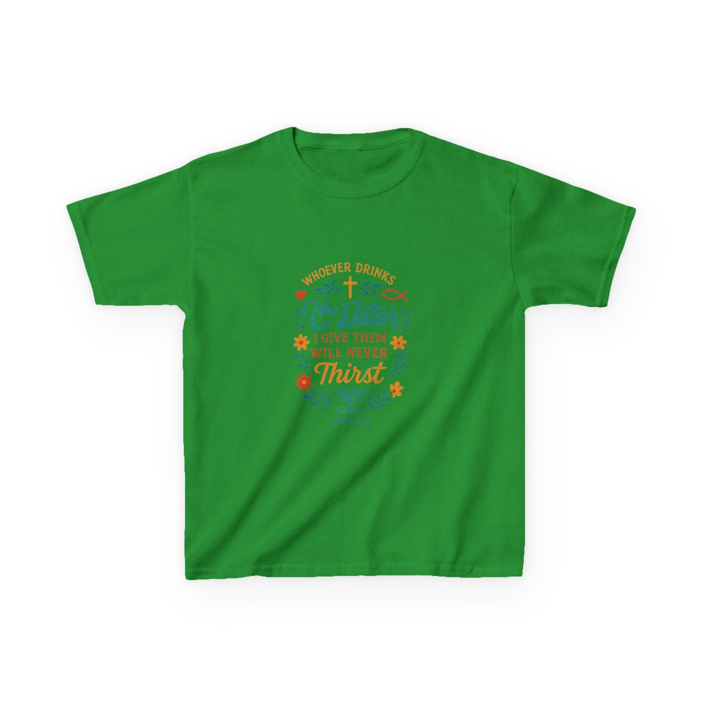 Kids Tee — "Blessed & Hydrated" Christian Faith Graphic Shirt