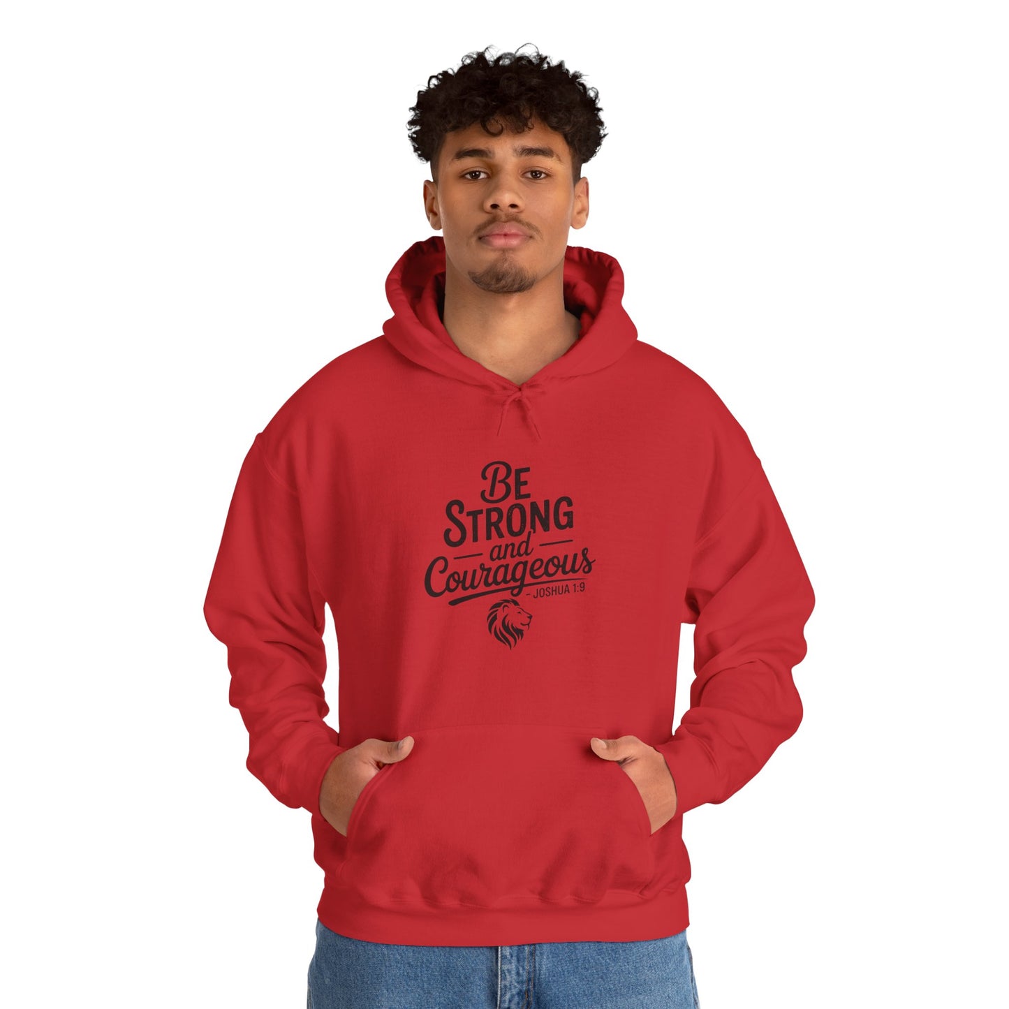 Be Strong and Courageous Hoodie – Inspirational Christian Scripture Sweatshirt
