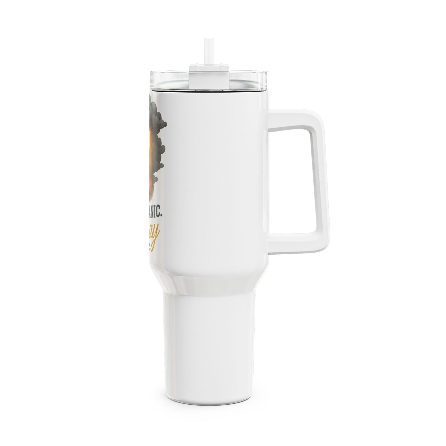 Prayer Tumbler 40oz – "I Don't Panic, I Pray Always" Travel Mug