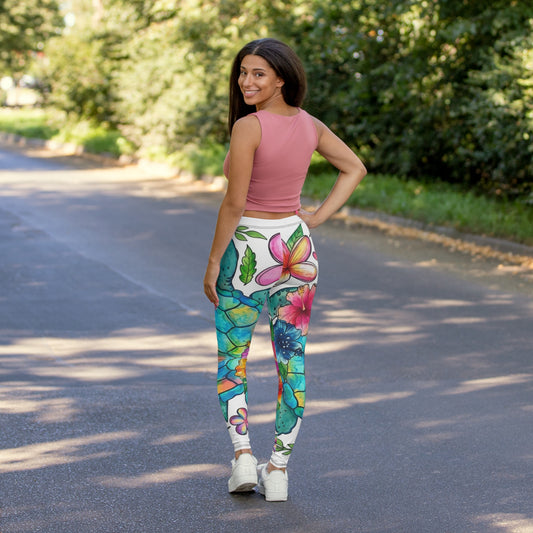 Leggings — Women's Bright Tropical Yoga Leggings