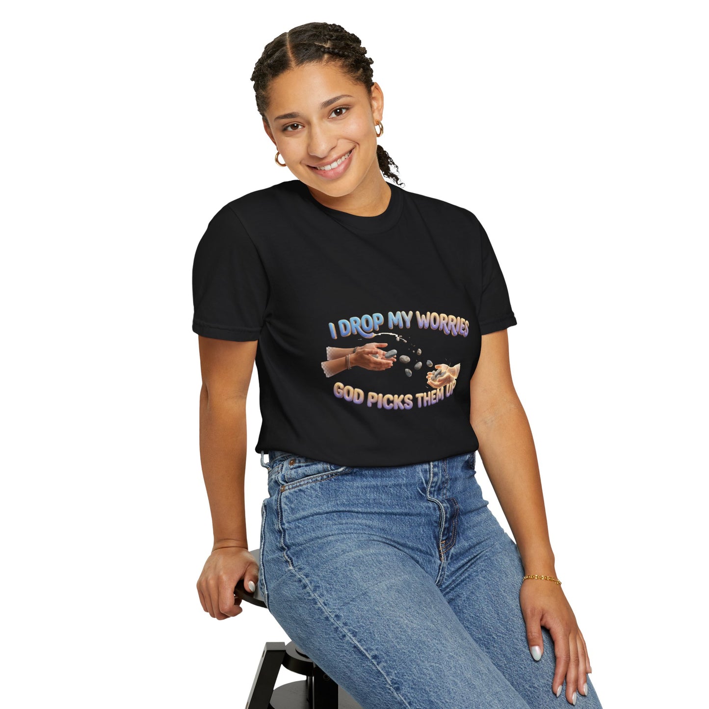 I Drop My Worries T-Shirt — Faith-Inspired Christian Graphic Tee