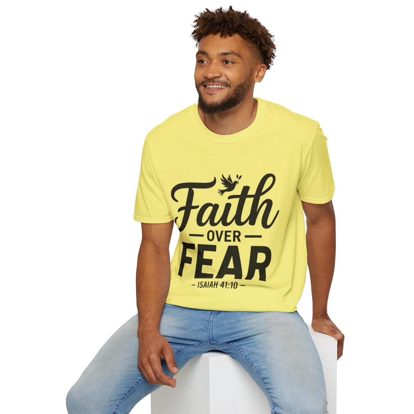 Faith Over Fear T-Shirt — Isaiah 41:10 Christian Inspirational Tee