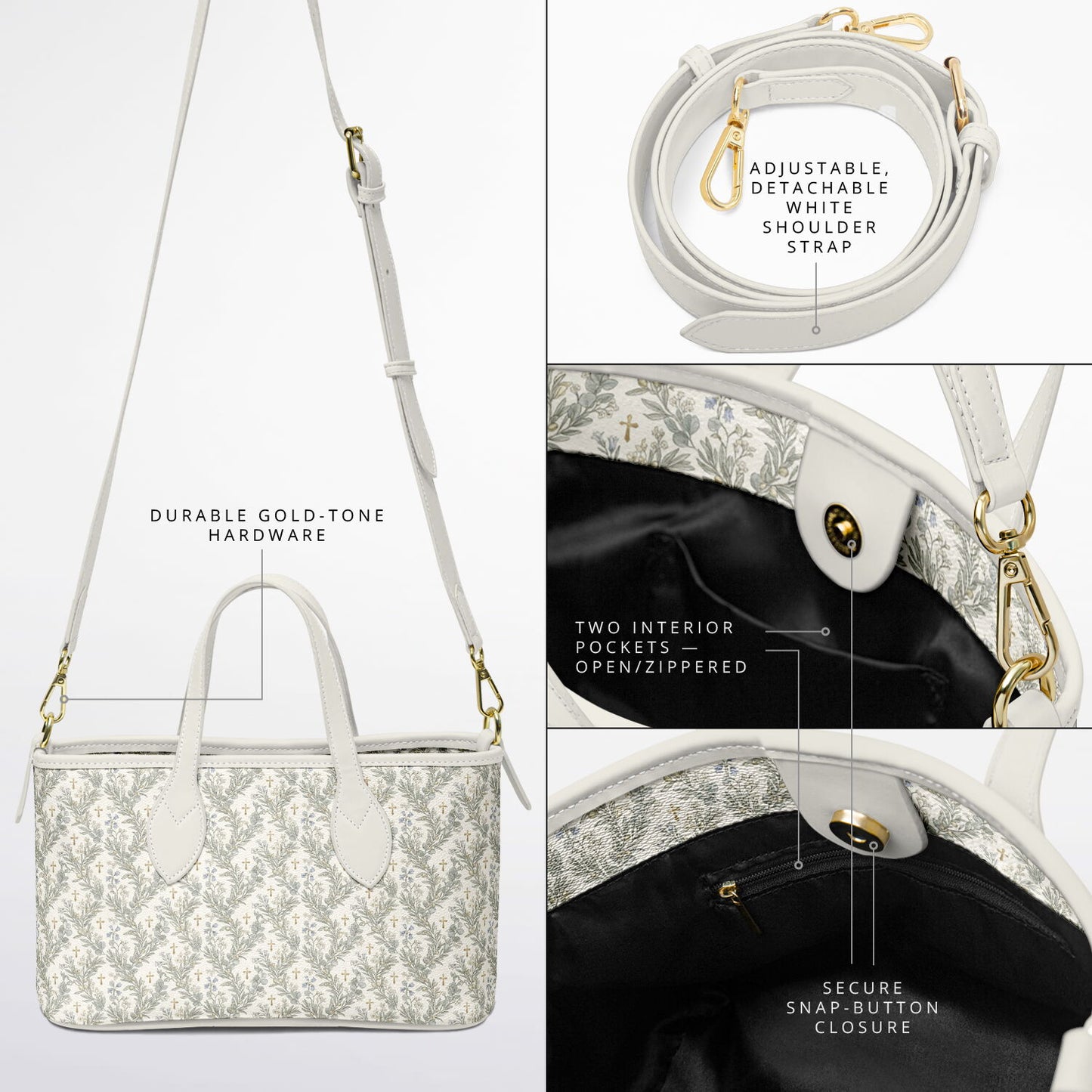 Leather Tote Bag - AOP