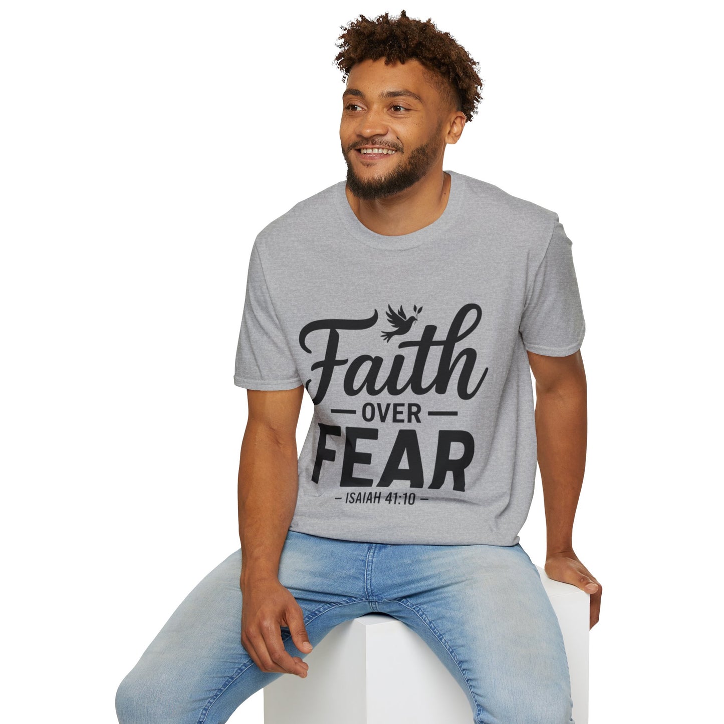 Faith Over Fear T-Shirt — Isaiah 41:10 Christian Inspirational Tee
