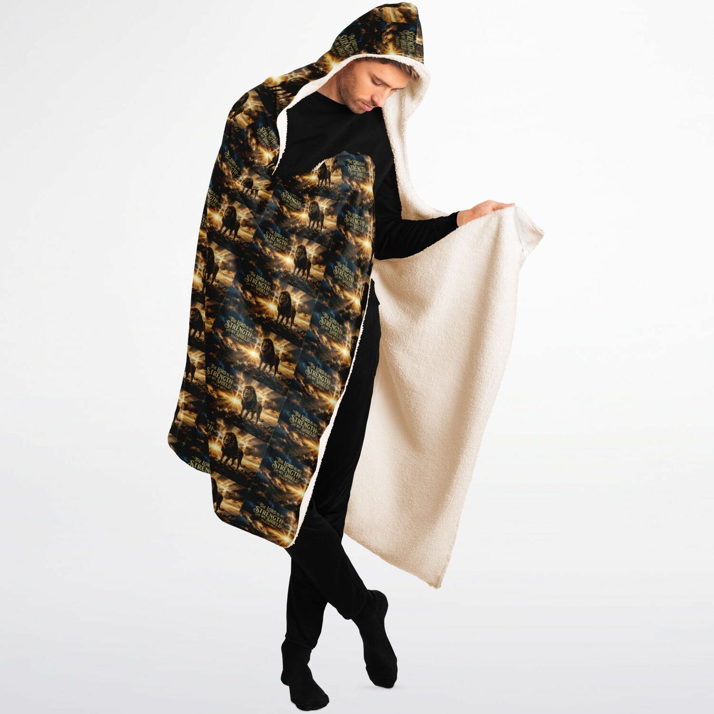 Hooded Blanket Micro Fleece - AOP