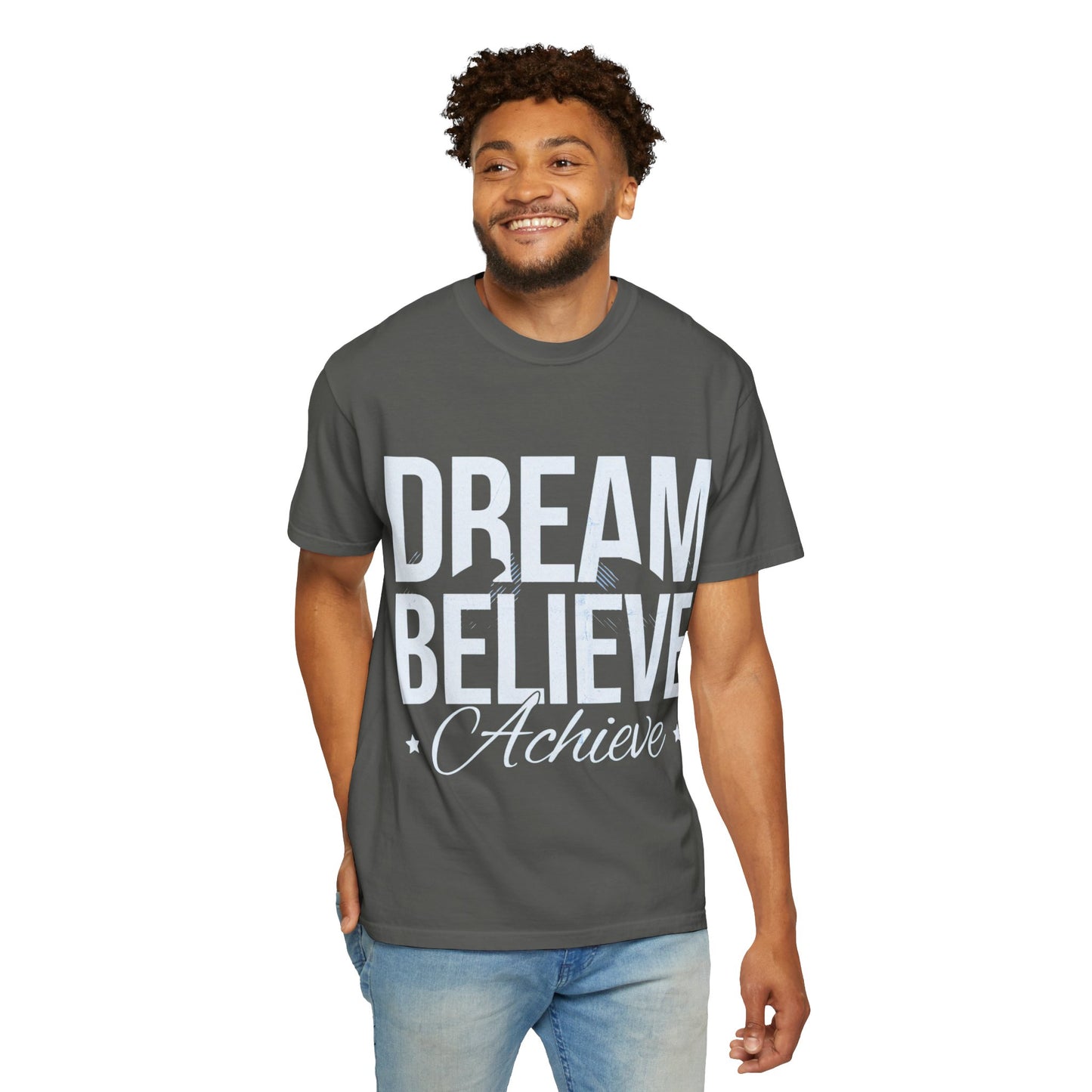 Dream Believe Inspire T-Shirt — Minimal Inspirational Graphic Tee