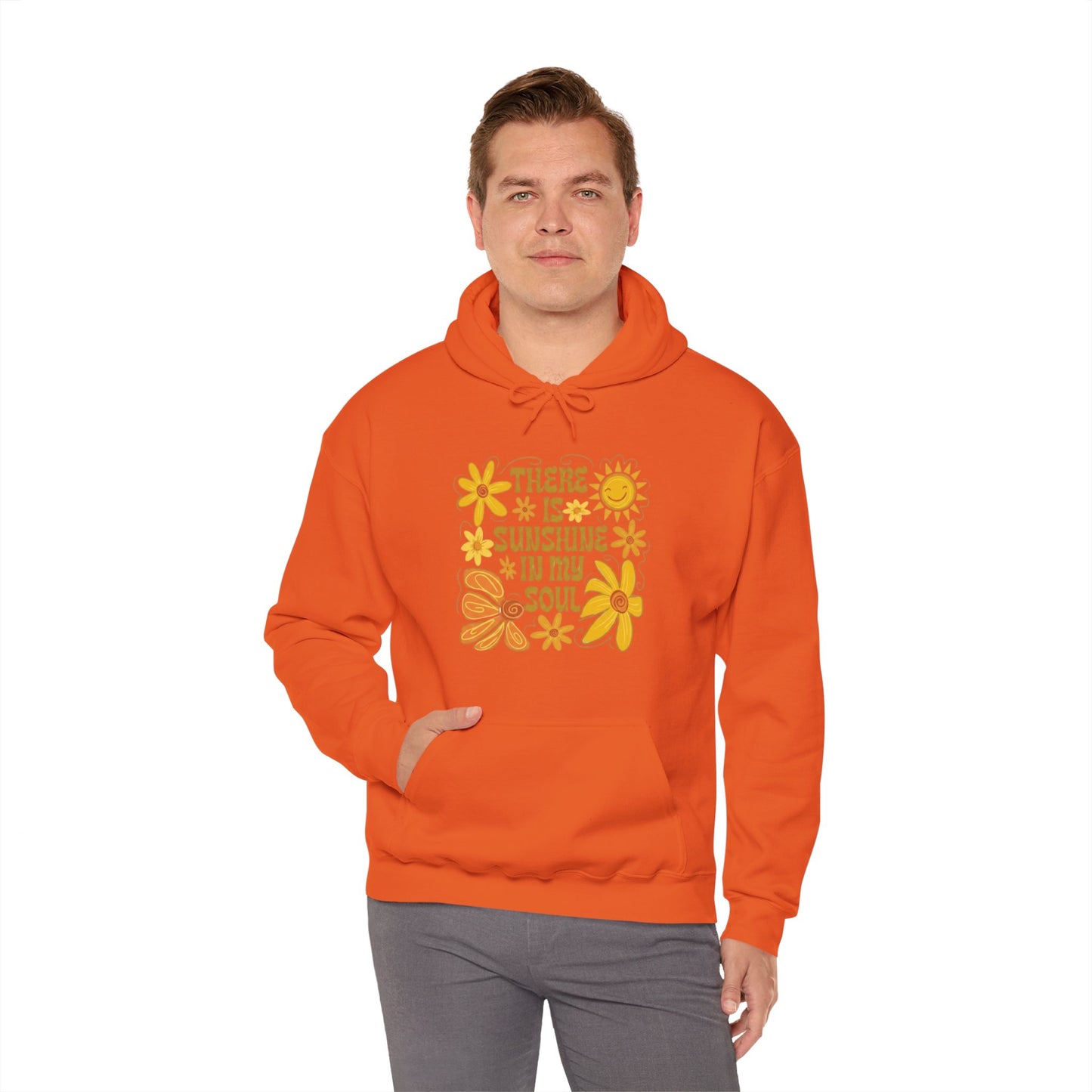There Is Sunshine In My Soul Hoodie — Retro Floral Positive Quote Sweatshirt
