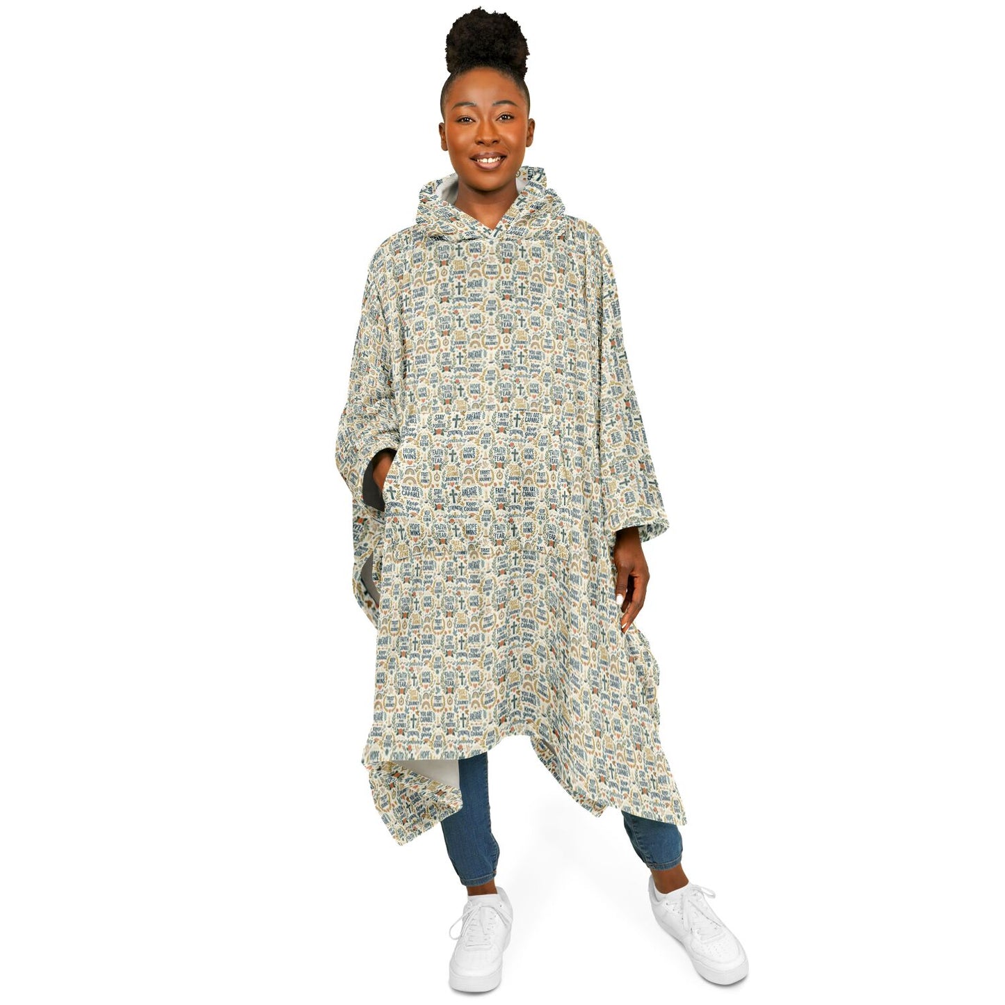 The Prayer Wrap — Flannel Blanket Poncho
