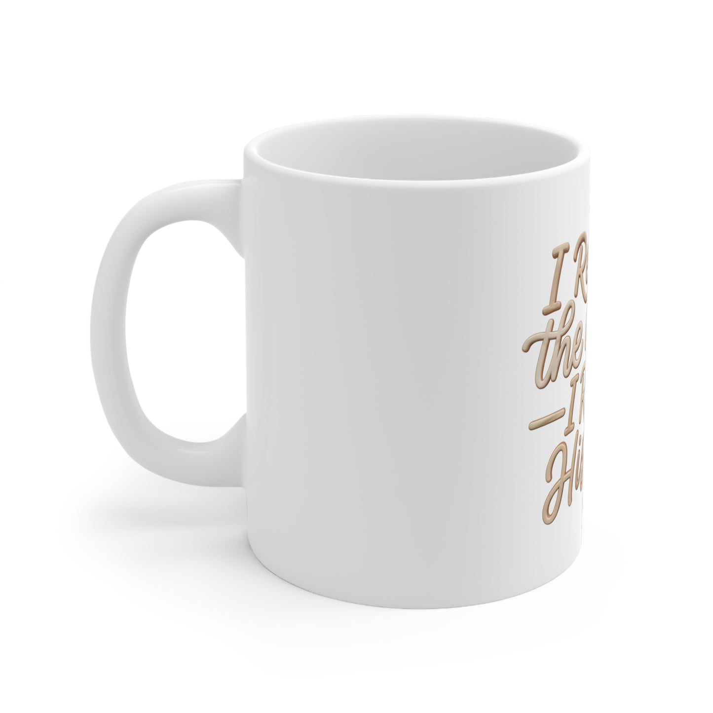 Christian Faith Mug — “I Release the Weight I Receive His Rest” Inspirational Coffee Cup