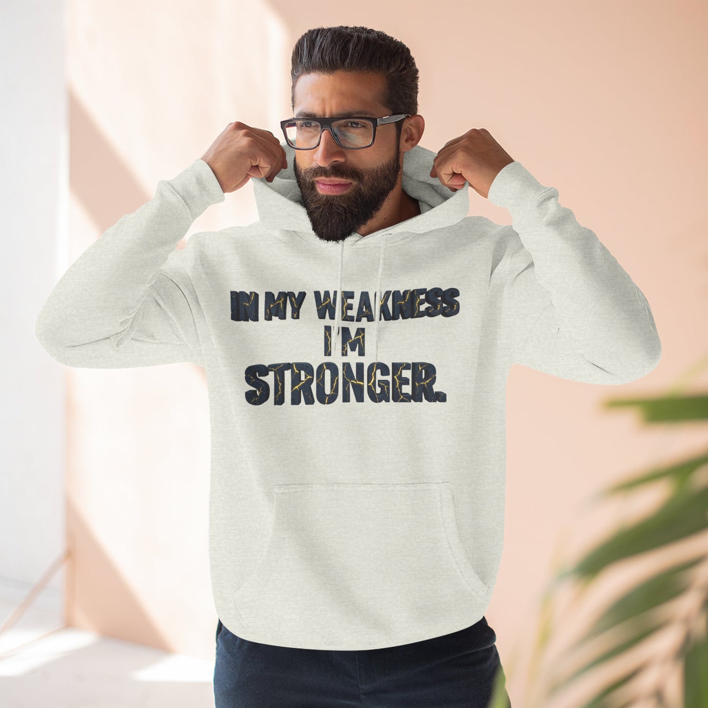 Stronger Hoodie – "In My Weakness I'm Stronger" Inspirational Pullover