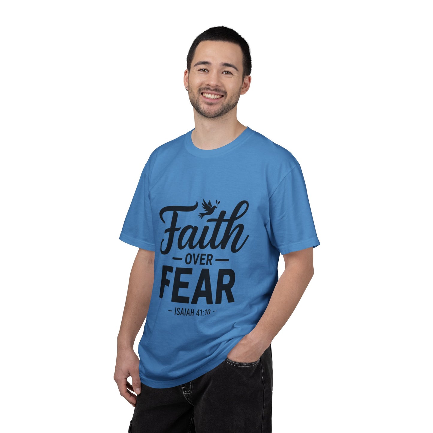 Faith Over Fear T-Shirt — Isaiah 41:10 Inspirational Christian Tee