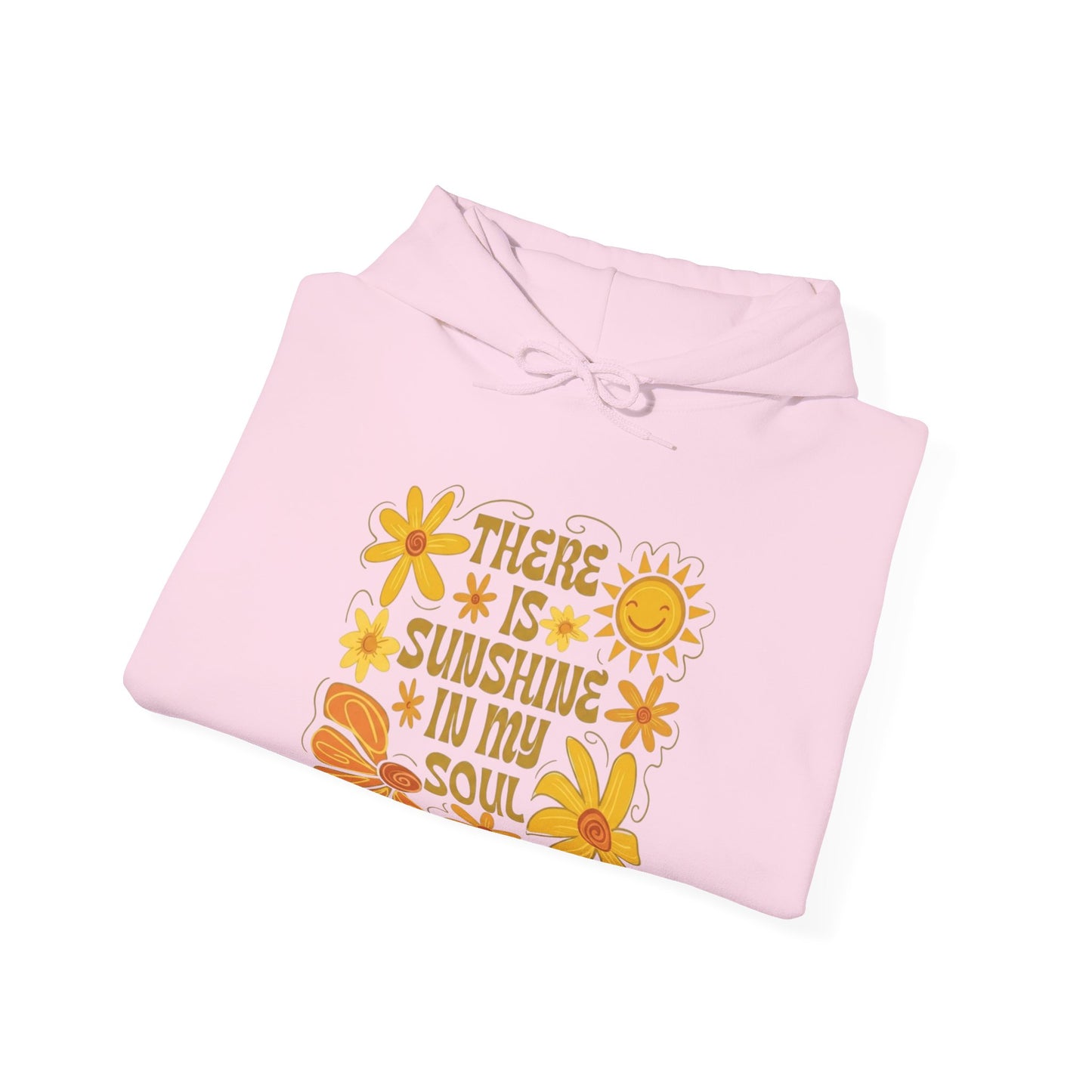There Is Sunshine In My Soul Hoodie — Retro Floral Positive Quote Sweatshirt