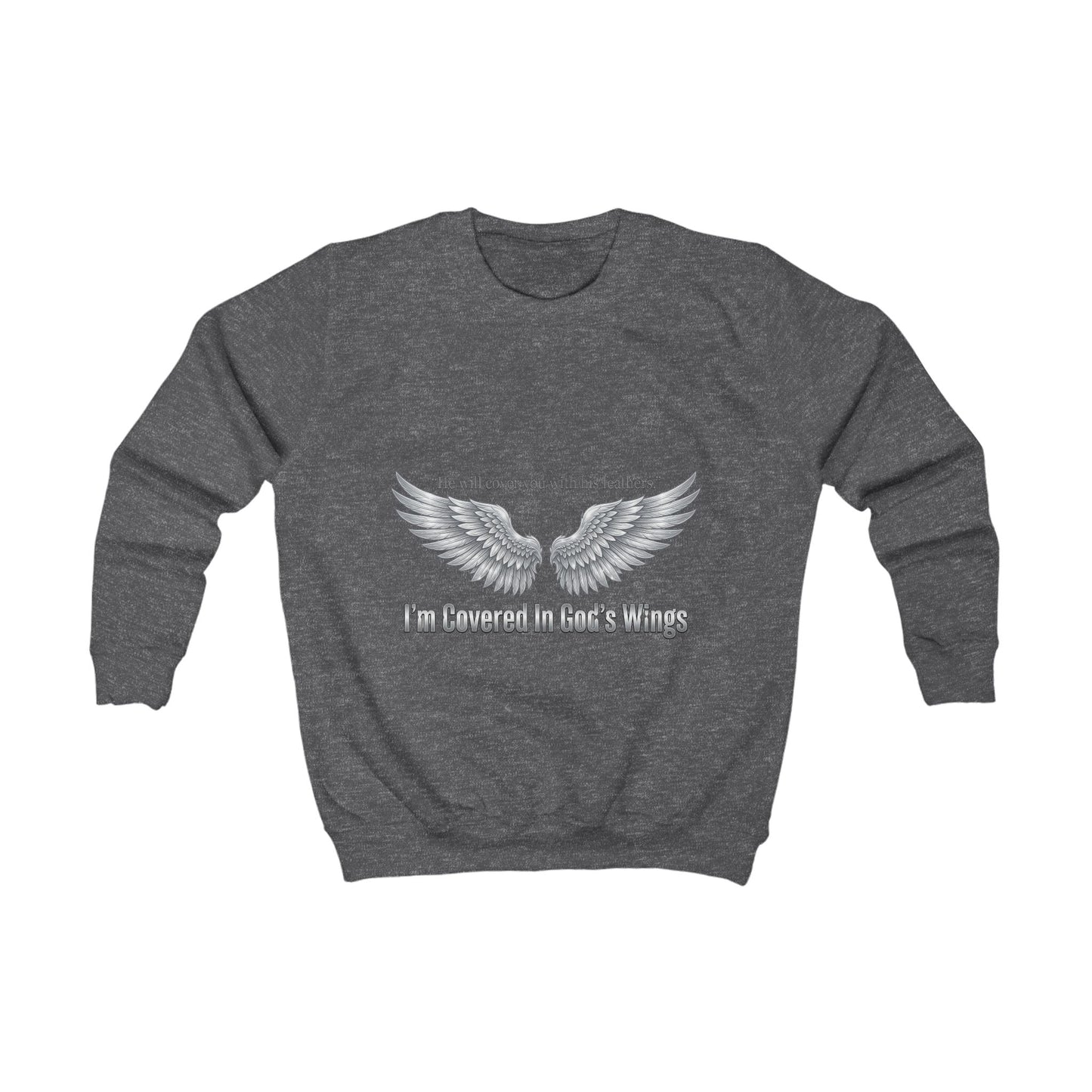 Kids Sweatshirt — 'I'm Covered in Daddy's Wings' Angel Wing Memorial Pullover