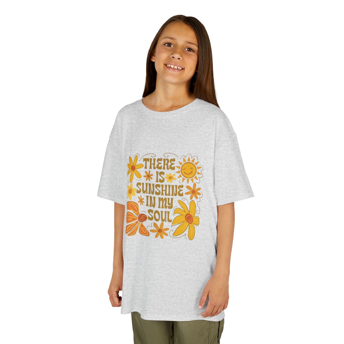 Kids T-Shirt — "There Is Sunshine In My Soul" Retro Floral Tee