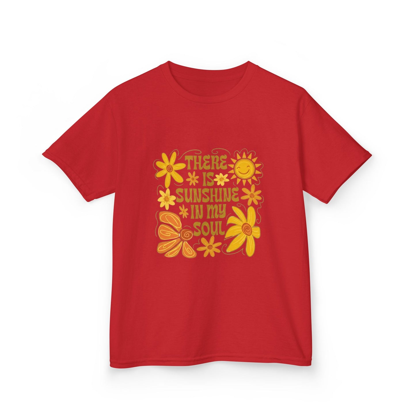 Kids T-Shirt — "There Is Sunshine In My Soul" Retro Floral Tee