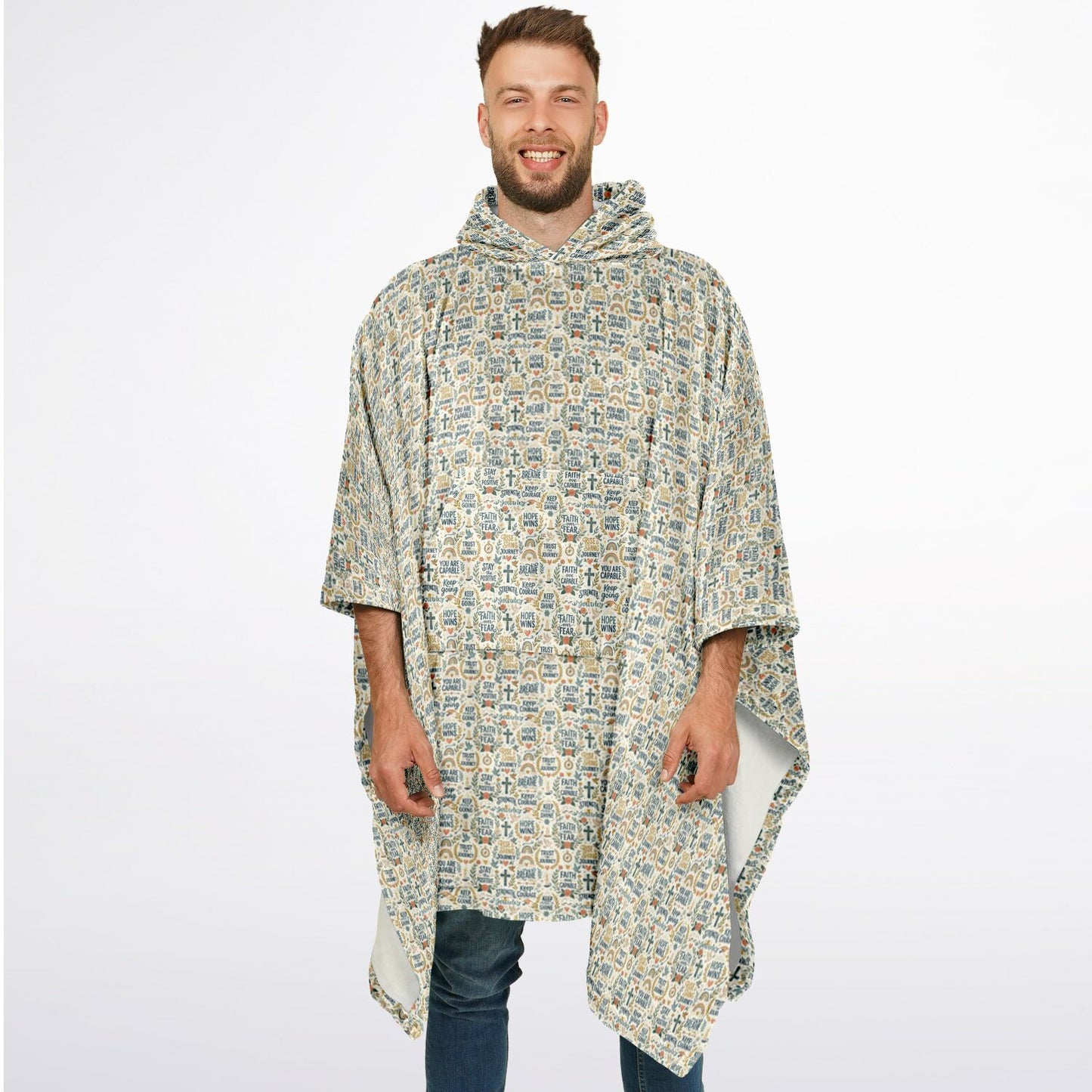 The Prayer Wrap — Flannel Blanket Poncho