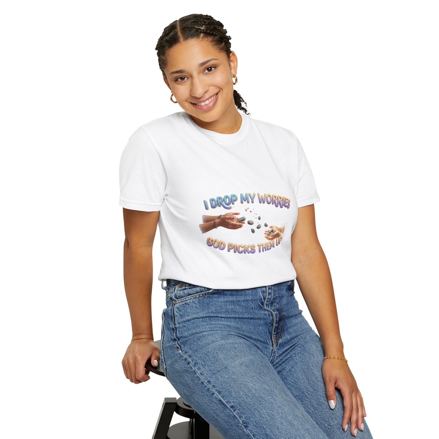 I Drop My Worries T-Shirt — Faith-Inspired Christian Graphic Tee