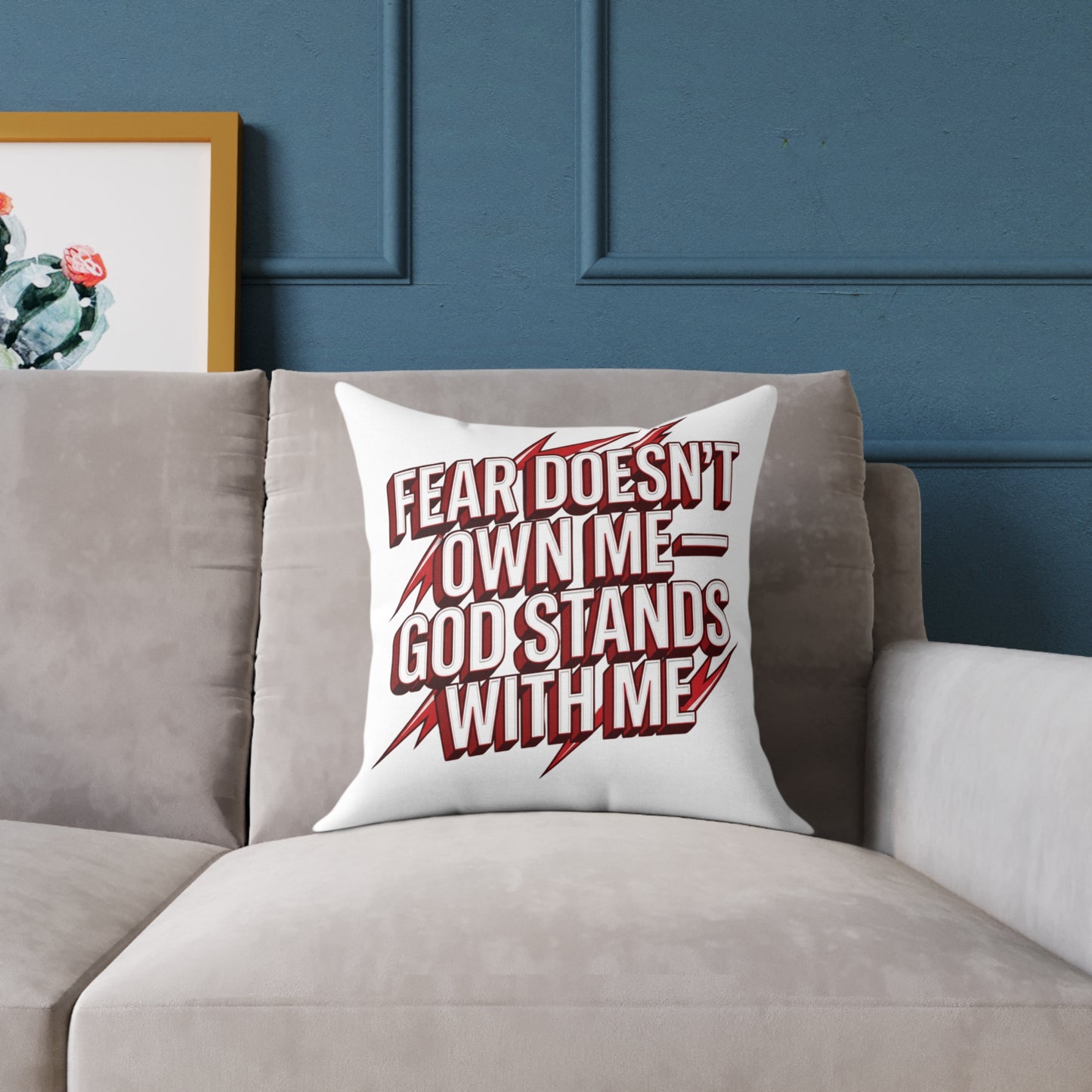 Square Poly Canvas Pillow — Durable Decorative Throw Pillow