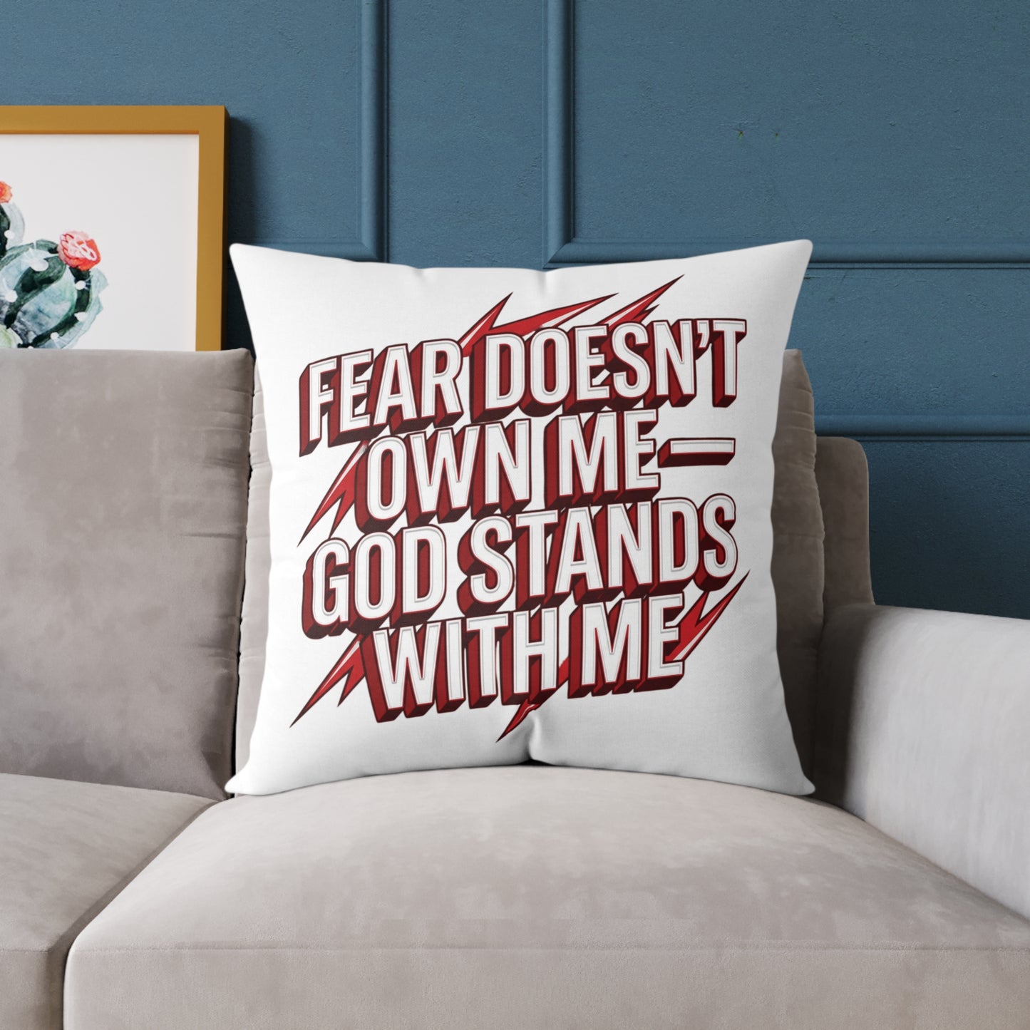 Square Poly Canvas Pillow — Durable Decorative Throw Pillow