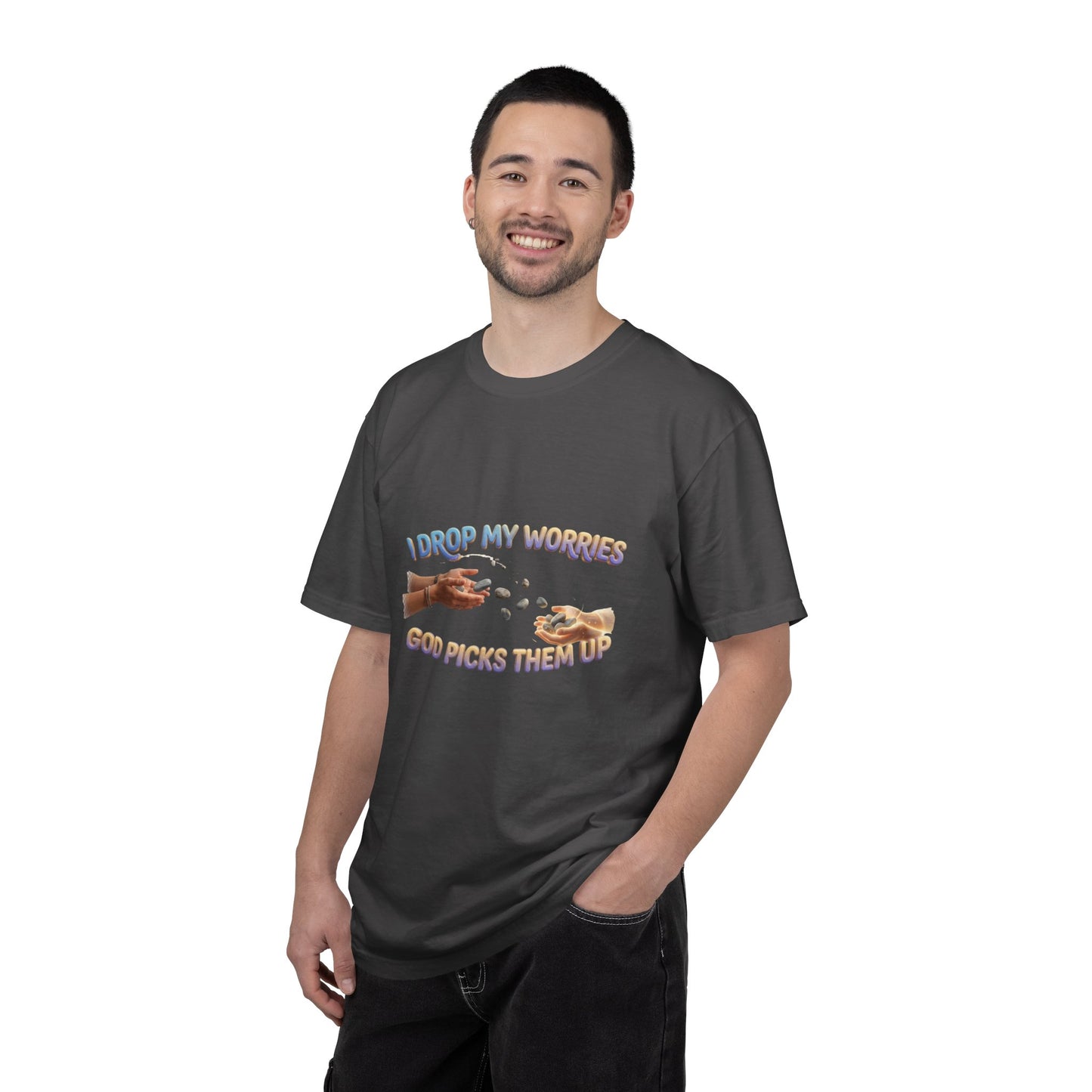I Drop My Worries T-Shirt — Faith-Inspired Christian Graphic Tee