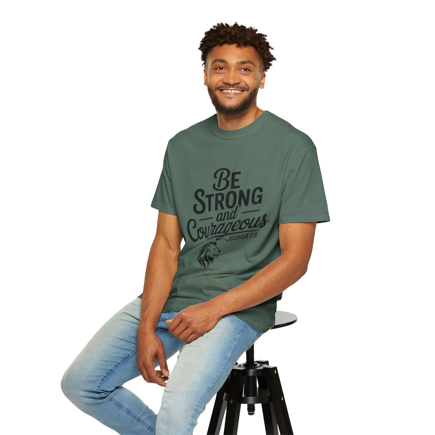 Be Strong and Courageous T-Shirt — Inspirational Christian Scripture Tee (Joshua 1:9)
