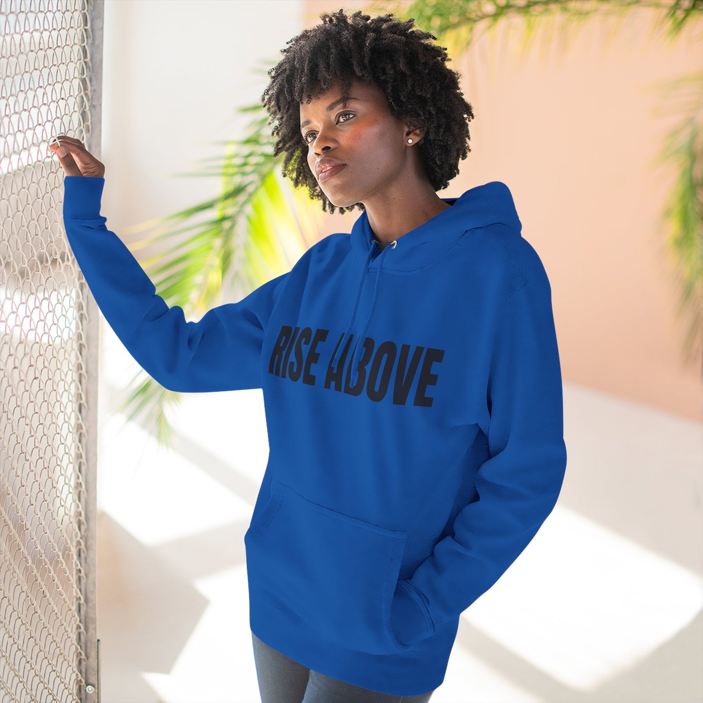 Rise Above Hoodie — Motivational Fleece Pullover