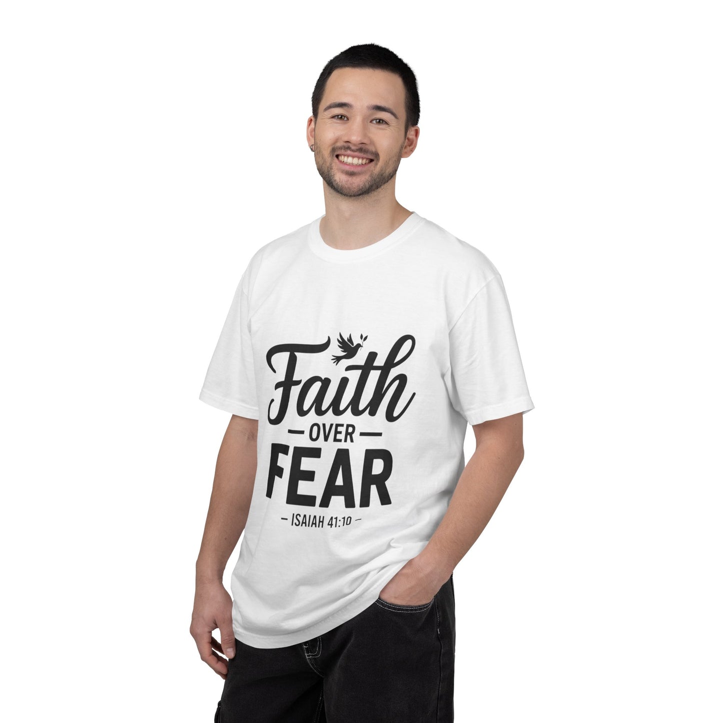 Faith Over Fear T-Shirt — Isaiah 41:10 Inspirational Christian Tee