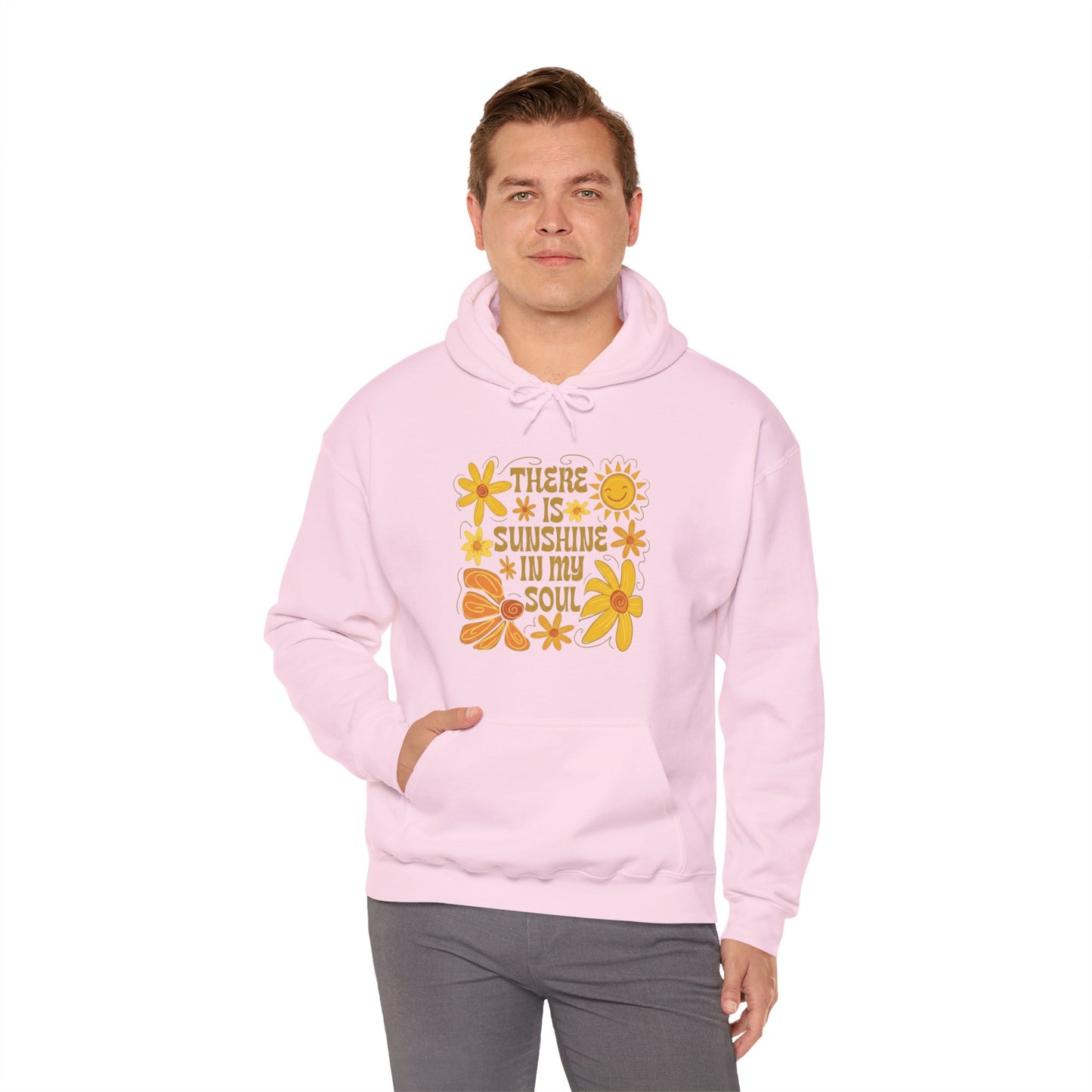 There Is Sunshine In My Soul Hoodie — Retro Floral Positive Quote Sweatshirt
