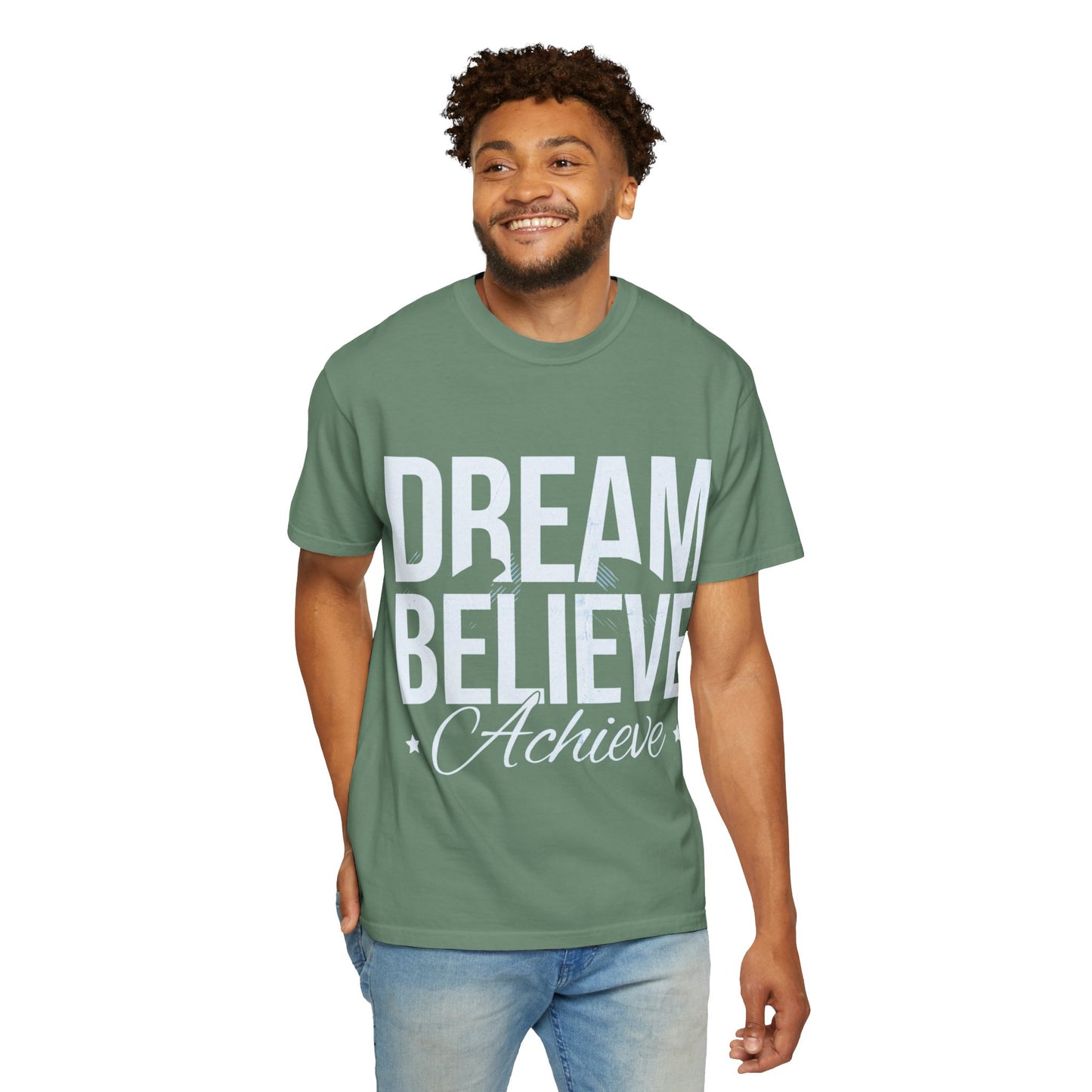 Dream Believe Inspire T-Shirt — Minimal Inspirational Graphic Tee