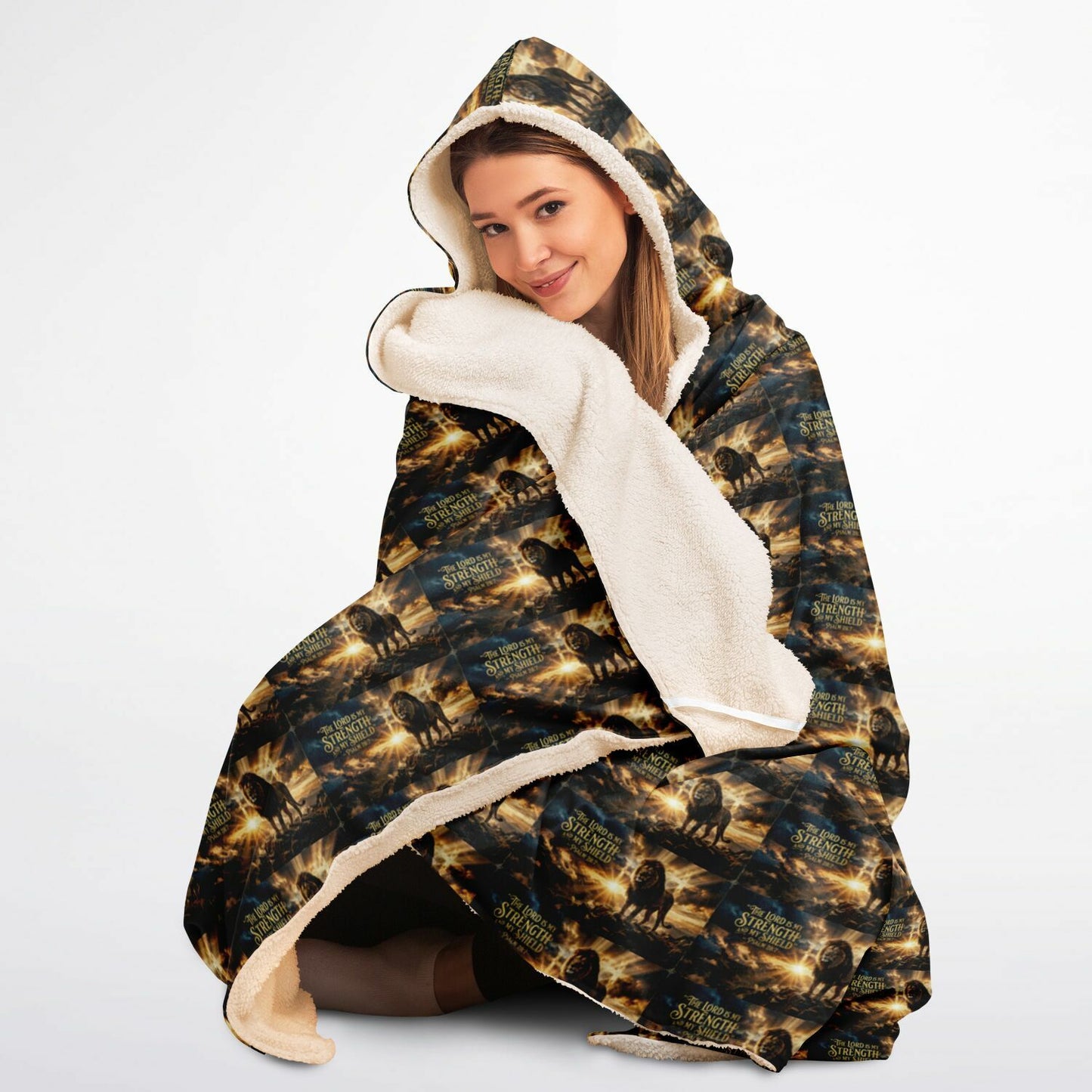 Hooded Blanket Micro Fleece - AOP